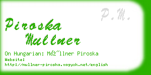 piroska mullner business card